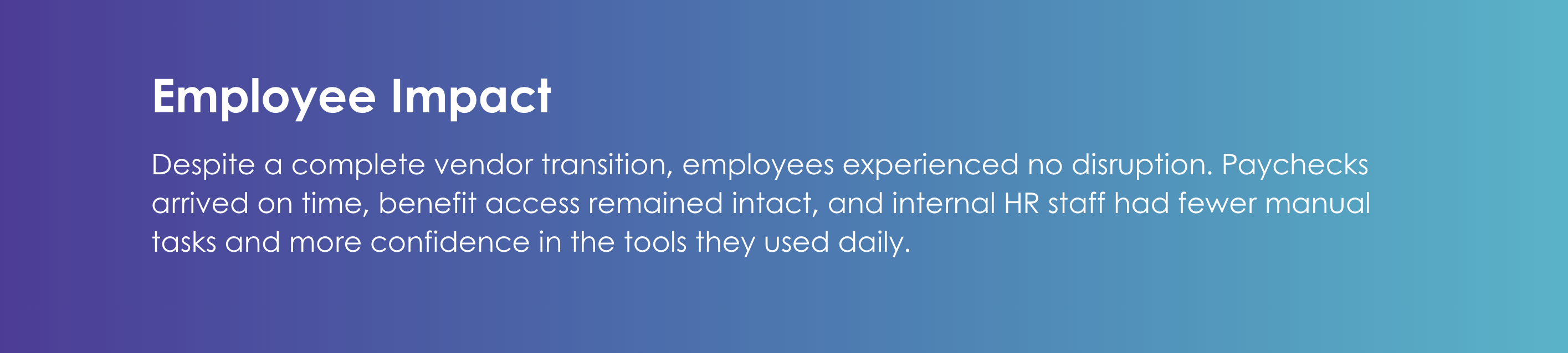 Employee Impact Statement